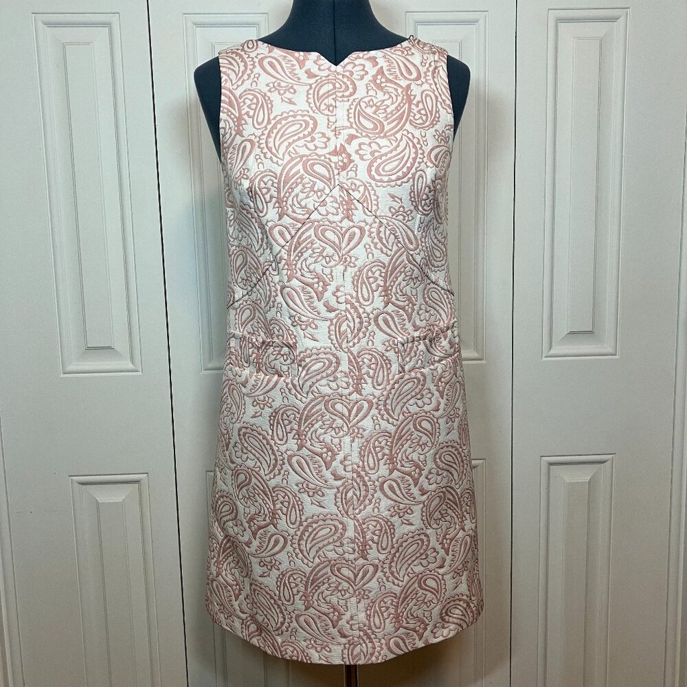 Victoria Beckham for Target Blush Pink Paisley Jacquard Dress Sz XS